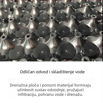 Drenažna ploča za krovnu vrtu s barijerom korijena – plastična hidrofobna filtracija drenaže za cvjetne posude i vrtne ribnjake