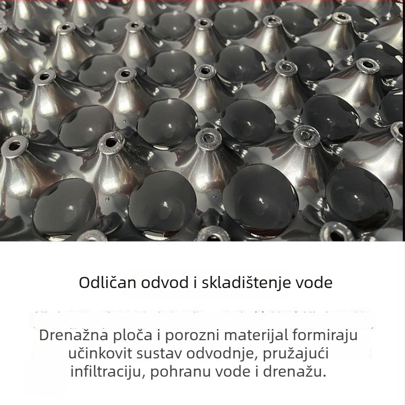 Drenažna ploča za krovnu vrtu s barijerom korijena – plastična hidrofobna filtracija drenaže za cvjetne posude i vrtne ribnjake