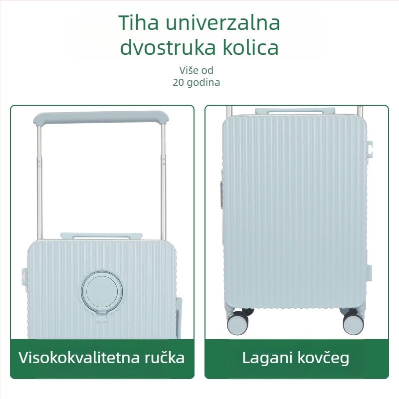 PC kovčeg s TSA lozinkom, univerzalni kotači, produžena teleskopska ručka, težina 3 kg