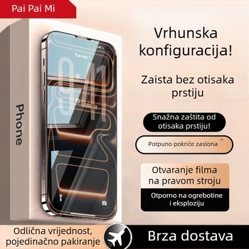 Staklena zaštita zaslona za iPhone 16 — potpuno pokrivanje, HD jasnoća, otporna na ogrebotine, otporna na otiske prstiju, filtriranje plavog svjetla