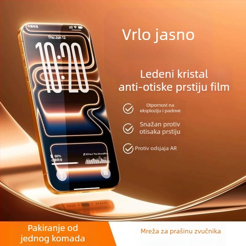 Staklena zaštita zaslona za iPhone 16 — potpuno pokrivanje, HD jasnoća, otporna na ogrebotine, otporna na otiske prstiju, filtriranje plavog svjetla