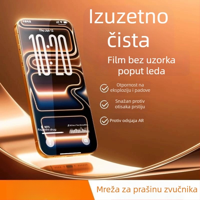 Staklena zaštita zaslona za iPhone 16 — potpuno pokrivanje, HD jasnoća, otporna na ogrebotine, otporna na otiske prstiju, filtriranje plavog svjetla