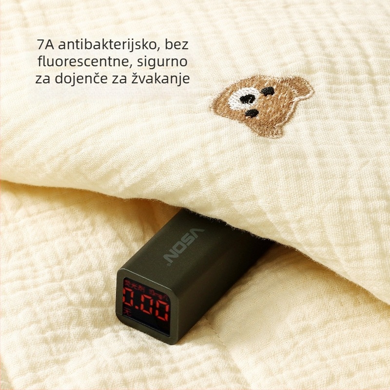 Pamukasta zaveza za bebe s kapuljačom – crtani motiv, toplina klase A, za novorođenčad (proljeće/jesen/zima)