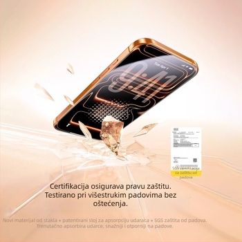 PaiPaiMi zaštitni film od kaljenog stakla za prednju stranu iPhone 17 Pro Max – otporno na prašinu, otporno na udarce, potpuno prekrivanje zaslona