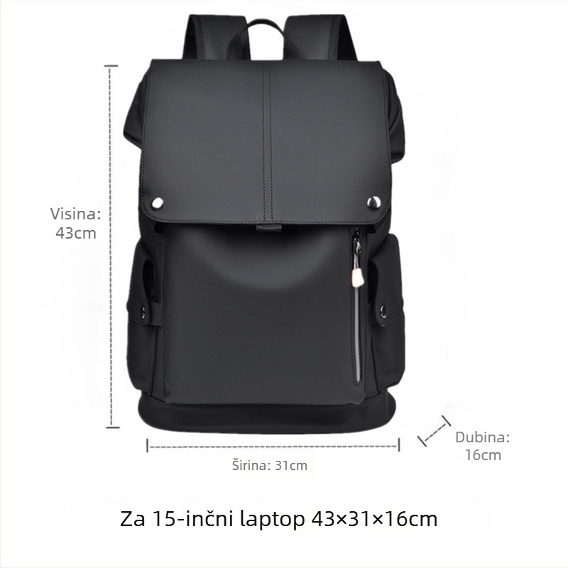 BADENROO Vodootporan Flip-Top ruksak, unisex, za svakodnevnu upotrebu i putovanja, 20–35 L, Oxford tkanina