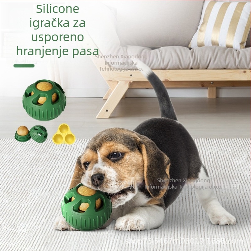 Silikonska igračka za hranjenje i grickanje psa s kuglom za curenje hrane, marka Enjoy the movement