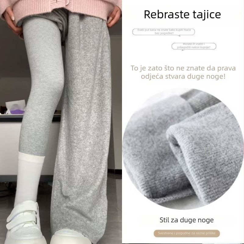 Zimske hlače za bazni sloj s flisom, debeli pojas u struku, učvršćivanje i podizanje stražnjice, visoka kompresija, dugačke hlače