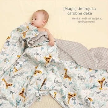 Deka za bebe – 100% pamuk, crtani uzorak, pogodna za ljeto, proljeće i jesen, sigurnosna razina A, za dojenčad i malu djecu