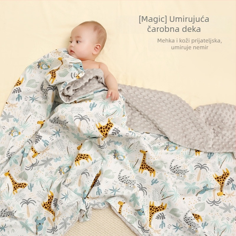 Deka za bebe – 100% pamuk, crtani uzorak, pogodna za ljeto, proljeće i jesen, sigurnosna razina A, za dojenčad i malu djecu