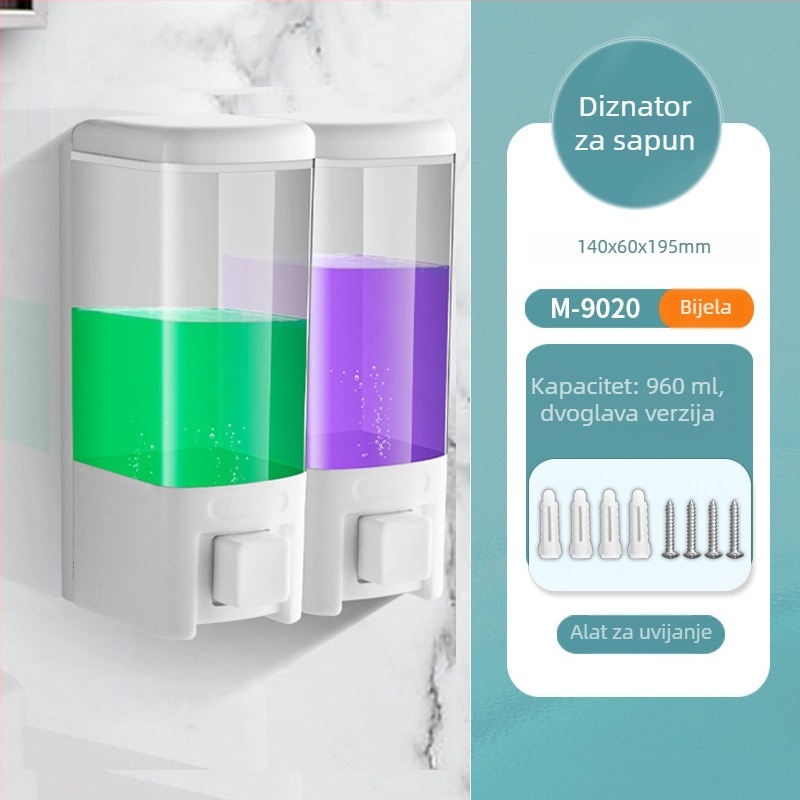Morton ručni dozator sapuna, plastični, model M-9020, 0,8 kg, moderni stil