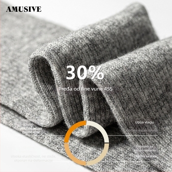 Amusive Siva serija, 24.9% fina Vuna, tople hulahopke za žene, jednobojne, debele, s nogama