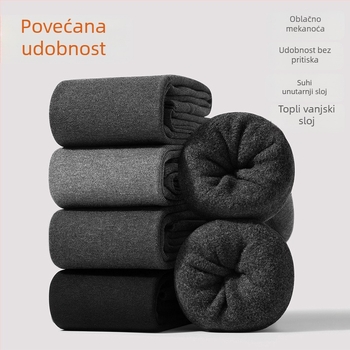 Ženske tajice od kašmira u smjesi, podstavljene fleksom za toplinu, jedne boje, debele, za proljeće i jesen