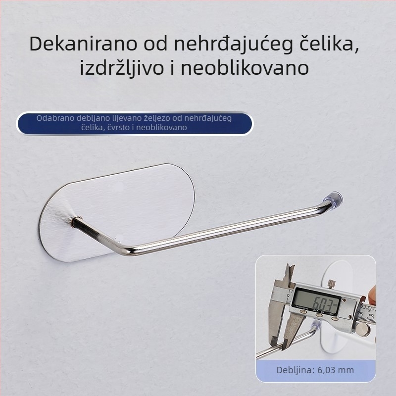 Nerđajući čelični držač za kuhinjske rolice, ovalnog oblika, brušena površina, marka Liyilai