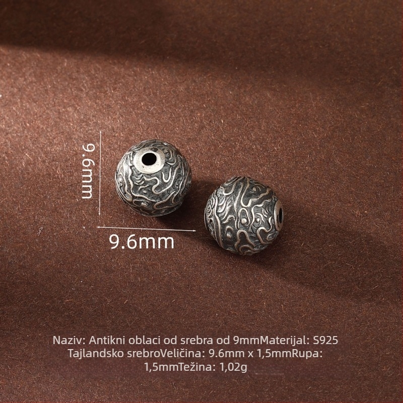 DIY dodaci za nakit • 925 srebro • elektroplatiranje • novi kineski stil • plemeniti uzorak