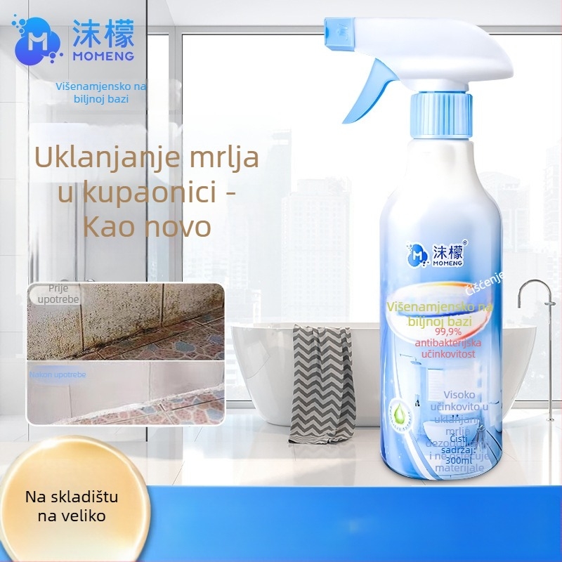 Momo Višenamjensko biljno sredstvo za čišćenje kupaonice, tekućina, uklanja vodene mrlje, kamenac i mirise na staklu, WC-u i pločicama.
