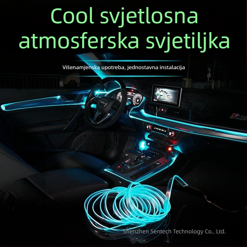 LED unutrašnje ambijentalno svjetlo za automobil s EL materijalom, hladno svjetlo, IP67, 3W, 3-12V