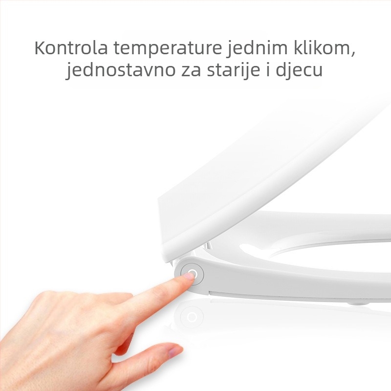 Pametan poklopac za WC za kućnu upotrebu, univerzalan, električno mekano zatvaranje, grijanje s konstantnom temperaturom, model LY-TR005B