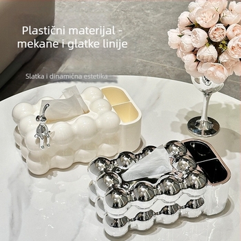 Kutija za maramice s mehanizmom opruge, PP plast, nordijski stil, za stolni ili automobil, vodootporna
