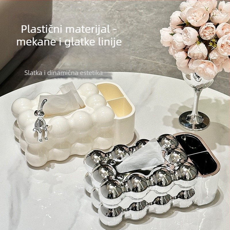 Kutija za maramice s mehanizmom opruge, PP plast, nordijski stil, za stolni ili automobil, vodootporna