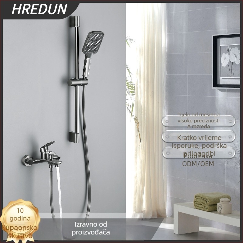 Kada slavina s toplom i hladnom vodom, bakreno tijelo, ugrađena instalacija, keramijski ventil, model SL-5327-1Q, max. 50°C