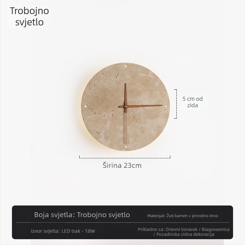Zidna lampa s mramornim sjenilom i tijelom, LED izvor svjetla, moderni minimalistički stil, kompatibilna s Mijia Smart i TmallGenie
