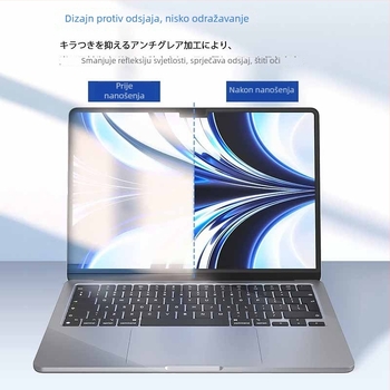 Matni film protiv plave svjetlosti za MacBook Pro i MacBook Air, samoljepljivi PET materijal, zaštita očiju, kompatibilan s Apple notebookom, 2024.