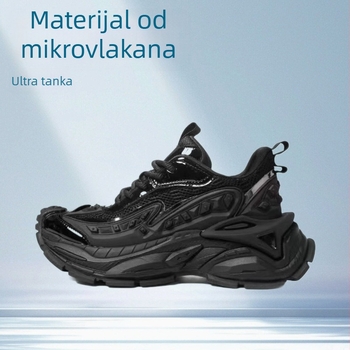 Unisex retro sportske tenisice s mrežastim gornjim dijelom, đon od gume i TPU-a, vezanje na šnure, zaobljeni vrh