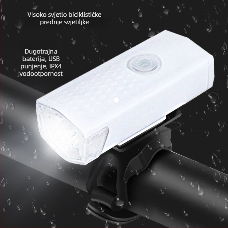 Forever prednje svjetlo za MTB, USB-C punjenje, noćna vožnja, montaža kopčom, model 2255