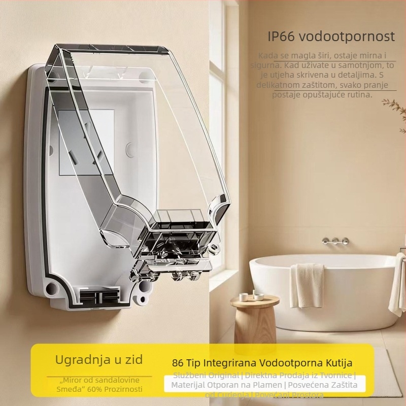 Jabra integrirana vodootporna kutija za kupaonicu s zaštitom od curenja i priključkom za pametan grijač sjedalice toaleta