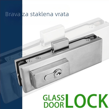 Podna ključavnica za staklena vrata PF-050, nehrđajući čelik, 1 kg, za staklena vrata, moderan stil