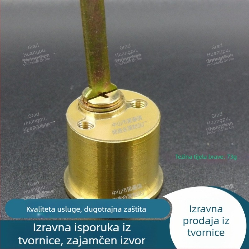 Cilindar brave za vrata, novi kineski stil, od čistog bakra, 120 g po set, kompatibilan s elektroničkim bravama