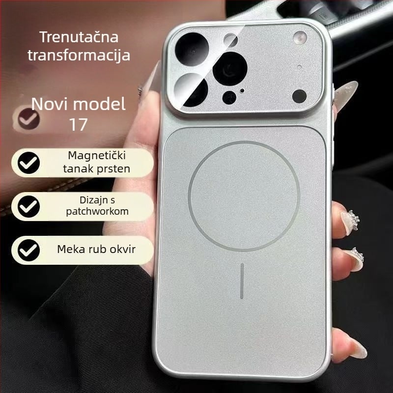 Kućište za iPhone 15–17 seriju, mat završetak, otporno na udarce, antiotisci prstiju, film za objektiv, polikarbonat