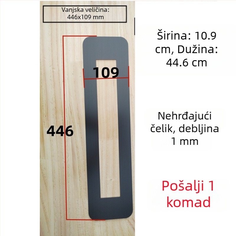 Dekorativni poklopac otvora brave s otiskom prsta za zatvaranje praznina na vratima