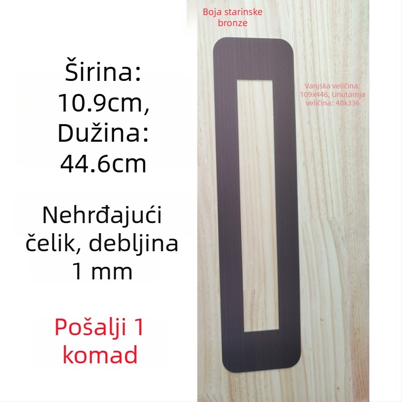 Dekorativni poklopac otvora brave s otiskom prsta za zatvaranje praznina na vratima