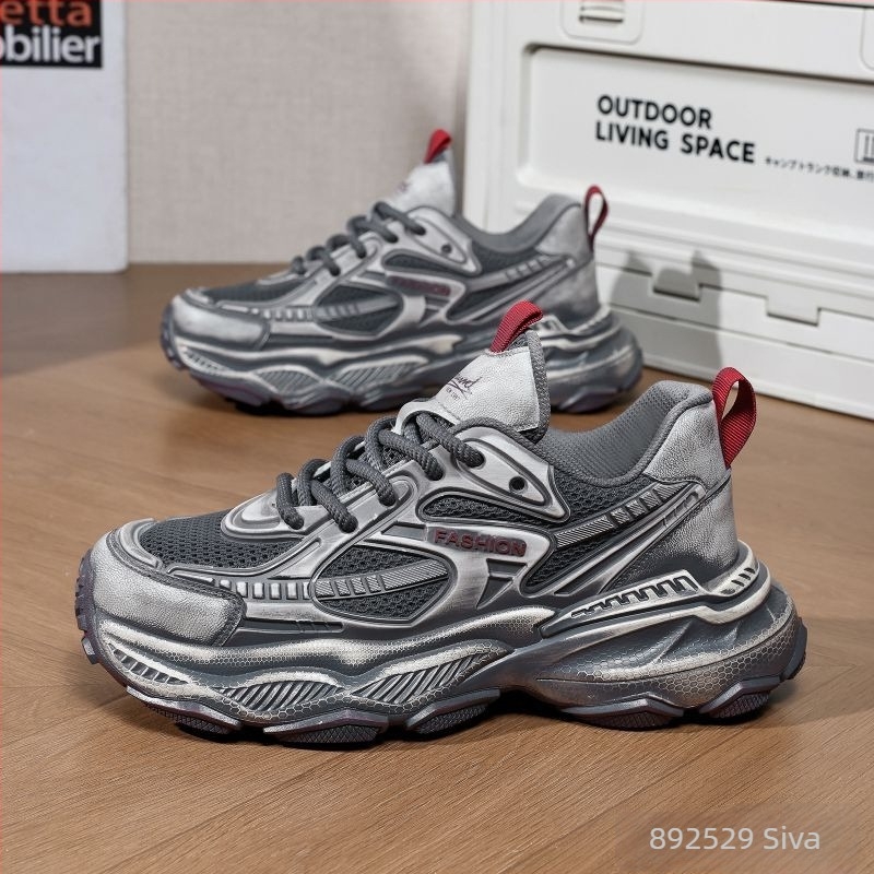 Muške Dad Shoes, za sve sezone, mrežni gornji dio, mikrovlakna koža, gumeni potplat