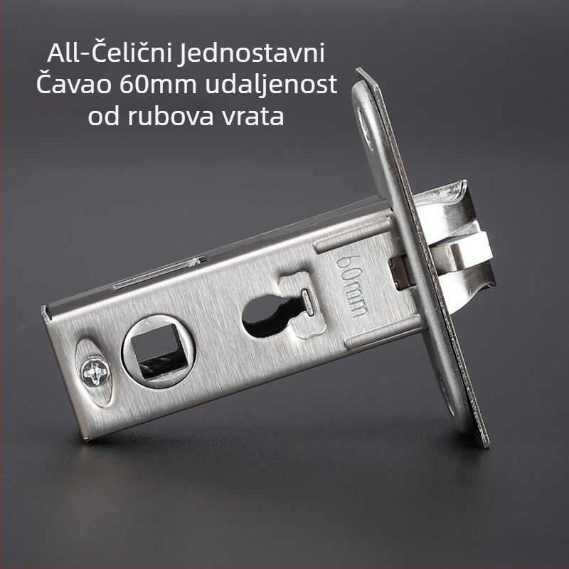 Gu Le tijelo brave od nehrđajućeg čelika 304, jednostruki jezičak, za unutarnja vrata, All-Steel model, moderni minimalistički stil