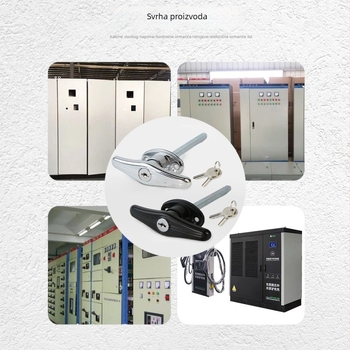 Brava za vrata s T-ručkom, cinkova legura, model RCL-020, završna plastifikacija sprejem, težina 260 g, pogodna za poštanske sandučiće, kutije za distribuciju i garažu