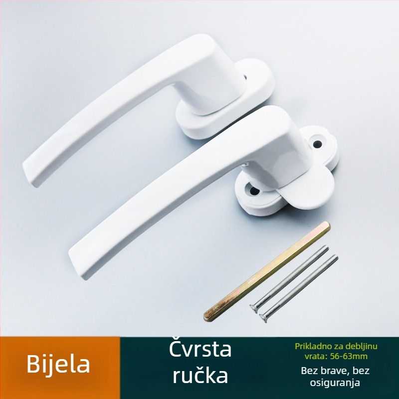 Spring Plastic brava za vrata od cinkove legure s ključem za sigurnost i dvostrukom ručkom, model CY-holding hands, moderan stil