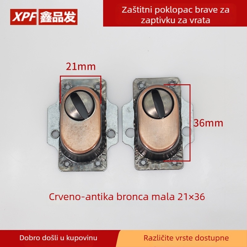 Xinpinfa zaštitnik brava s poklopcem cilindra – model Interlocker, čelična konstrukcija, zaštita od provale na vratima, moderni minimalistički stil.