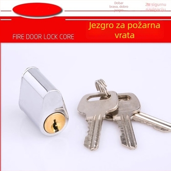 Cilindar brave za požarna vrata – aluminij i bakar, model Požarni cilindar, težina 0.01 kg