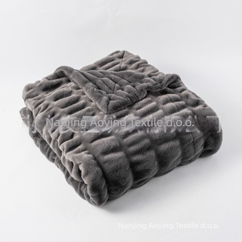 Dvostruka deka od lažnog zeca s krznom, dvostrana, zimska, jednobojna, 98% poliester / 2% elastan, 1750g/2800g
