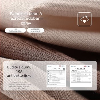 Ženske pamukaste gaćice s srednjim strukom, tkanina s 40 niti, antibakterijske, pamukasta podstava.
