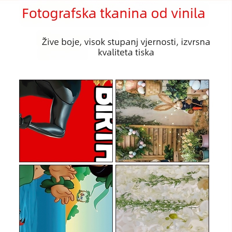 Boemska cvjetna pozadina za krštenje novorođenčeta – vinil pozadina za krajinsku fotografiju, 150 g