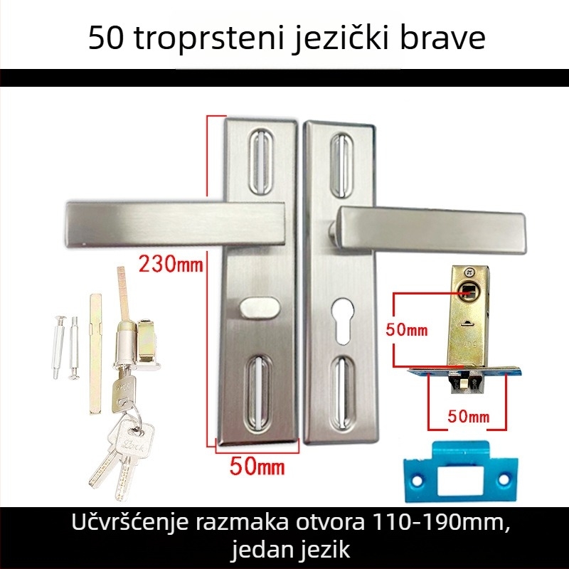 Dream Hong unutarnja brava za vrata s kvakom – moderan i jednostavan dizajn, model vrata za toaletu