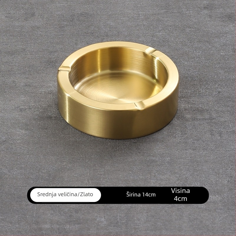 Pepeljara od nehrđajućeg čelika s mogućnošću prilagođenog logotipa, za Internet kafiće, barove i kućnu upotrebu, otporna na vjetar i padove