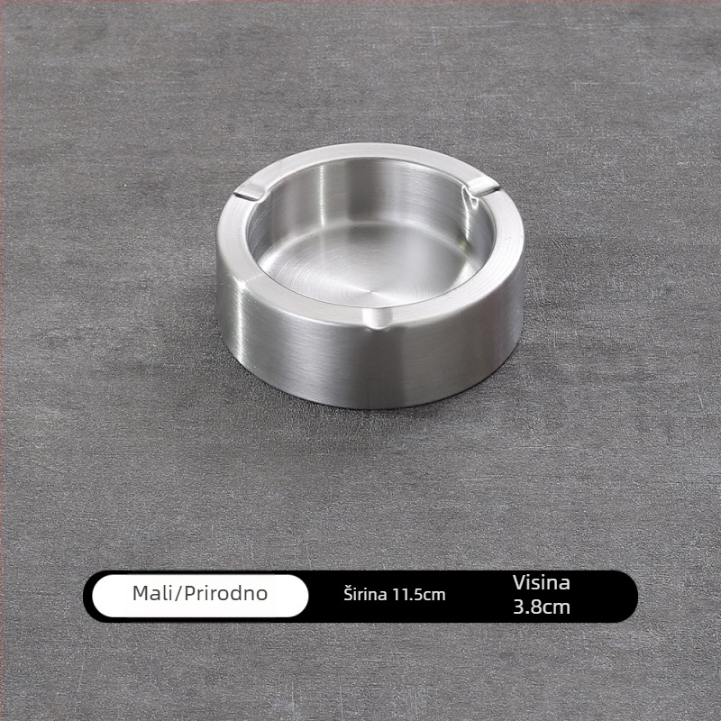 Pepeljara od nehrđajućeg čelika s mogućnošću prilagođenog logotipa, za Internet kafiće, barove i kućnu upotrebu, otporna na vjetar i padove