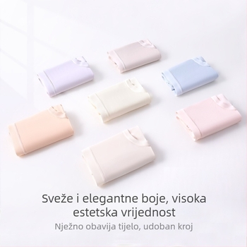 60S Modalne žene gaćice s visokim strukom, pletene, prozračne, podstava od 100% pamuka