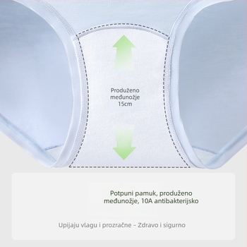 60S Modalne žene gaćice s visokim strukom, pletene, prozračne, podstava od 100% pamuka