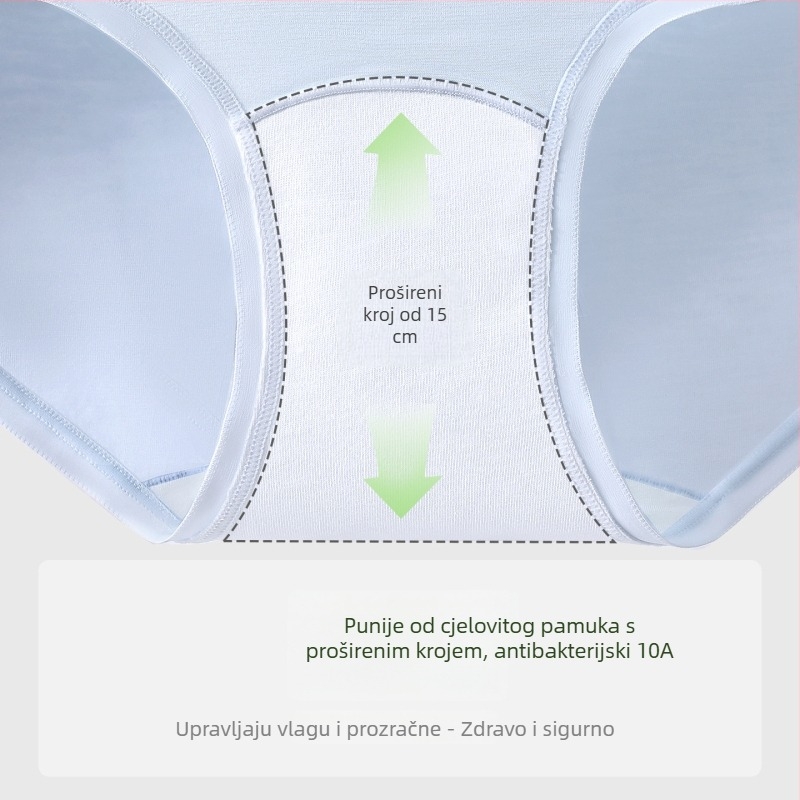 60S Modalne žene gaćice s visokim strukom, pletene, prozračne, podstava od 100% pamuka