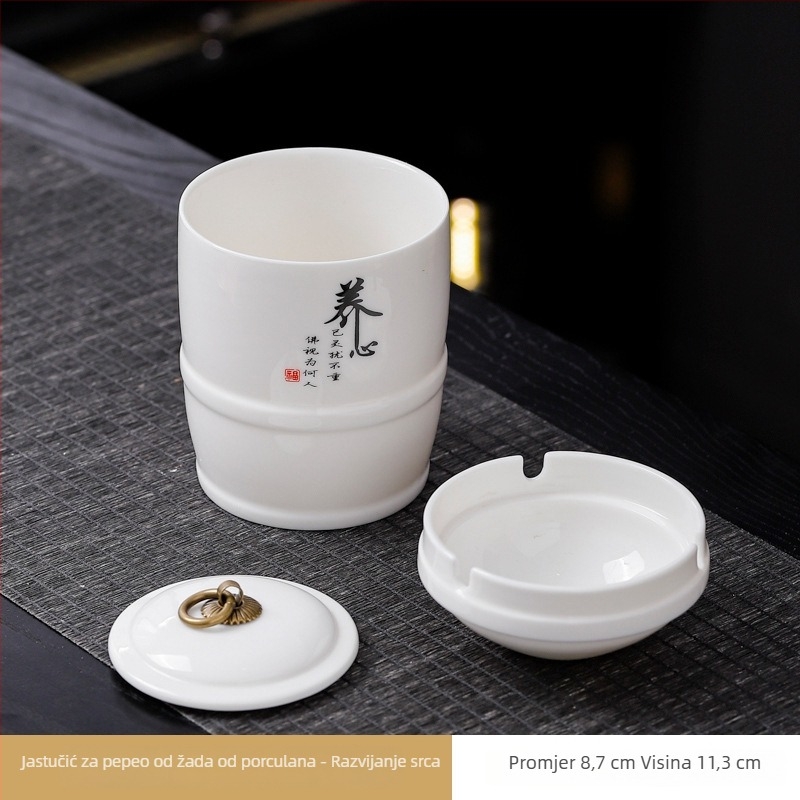 Boyi keramički pepeljara – otporna na vjetar, Anti-Soot, moderni minimalistički stil, tiskani logo